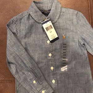 NWT Polo by Ralph Lauren LS Button Shirt 4T